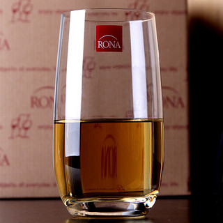 RONA 洛娜 捷克进口洛娜RONA水晶啤酒杯水杯绿果汁杯饮料杯牛奶杯 单个高款 490ml