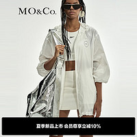 MO&Co.Reebok联名2024夏【UPF40+防晒服】连帽夹克MBD2JKT012 漂白色 M/165