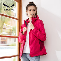 SALEWA 沙乐华 户外冲锋衣女士秋季三合一防风防水加绒外套登山服