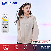 FILA 斐樂 王星越同款FILA FUSION斐樂潮牌輕薄運動外套2024夏季情侶防曬衣