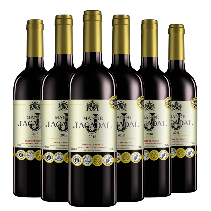 加达尔庄园法国原酒珍藏干红葡萄酒 750ml*6瓶