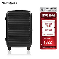 Samsonite 新秀麗 行李箱歐洲設計拉桿箱旅行箱KF1*09002黑色25英寸