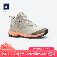 DECATHLON 迪卡儂 登山鞋防水透氣戶外旅游徒步鞋保暖中幫女款4427970