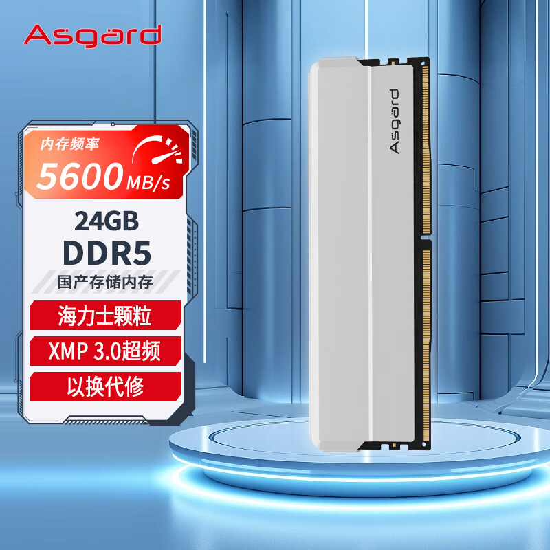 阿斯加特（Asgard）24GB DDR5 5600 台式机内存条 海拉系列