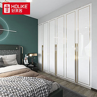 HOLIKE 好莱客 衣柜定制 现代轻奢超高掩门衣柜衣橱 衣帽间卧室全屋家具装修定做 特权定金