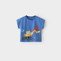 BALIPIG 巴厘小猪 婴儿短袖T恤夏季薄款儿童超萌可爱男童衣 钴蓝 90cm