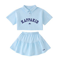 Kappa 卡帕 Kids背靠背童装两件套 蓝色 130cm 7-8岁