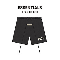 FEAR OF GOD ESSENTIALS 植绒1977系列棉质短裤 潮牌男女运动休闲美式高街潮流经典 铁灰色 L