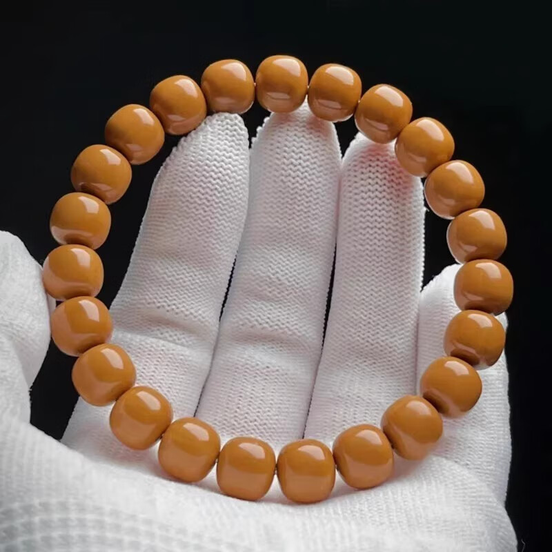 彩荷猴头正圆雕刻老型桶珠手捻核桃手串单圈文玩男女士佛珠手串链 【小馒头料】猴头老型桶10mm