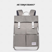 victoriatourist 维多利亚旅行者 双肩包男士大容量15.6英寸电脑包多功能旅行背包情侣款2105灰色