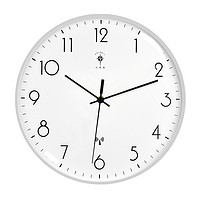 北极星（POLARIS）挂钟客厅家用智能钟电波时钟自动对时钟表 BW12011银色 BW12011皓白银-智能走时（30cm）
