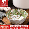 光峰 日本进口陶瓷兔子盘子菜盘家用2024新款餐具套装绿色餐盘釉下彩 wan 5.5英寸