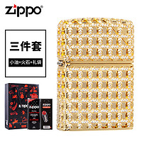ZiPPO珐琅彩花丝男友镶钻镀金燃油商务收藏打火机 花丝镶钻(金色)