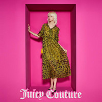 Juicy Couture 橘滋 秘密花园logo印花系腰连衣裙