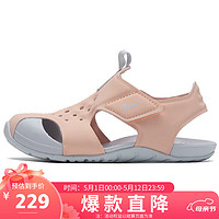 耐克（NIKE）婴童鞋夏季幼童运动凉鞋休闲鞋轻便 943827-801 橙色 18.5码