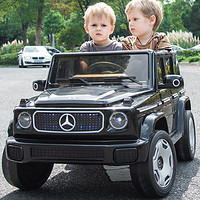BeRica 貝瑞佳 奔馳授權EQG兒童電動車遙控四輪越野汽車小孩寶寶玩具車可坐人黑