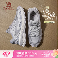 CAMEL 駱駝 漫游復古慢跑鞋女戶外休閑運動鞋 K23S09L7014B 奶白/椰子灰 38