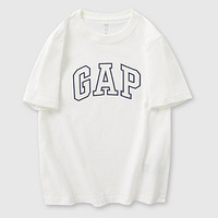 Gap 蓋璞 男女童2024夏季款純棉字母logo短袖T恤寬松兒童裝上衣564493