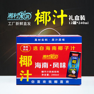 湘村果园 椰汁整箱装 生榨海南椰子汁植物蛋白 果味饮料特价批发