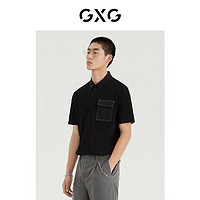 GXG奥莱 多色多款休闲时尚POLO合集 黑色口袋POLO衫-GD1240532C 180/XL
