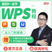 秋葉 和秋葉一起學wps教程視頻PPT Excel Word全套零基礎辦公視頻課