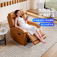 芝华仕（CHEERS）现代简约真皮电动功能单人沙发客厅休闲摇椅芝华仕30063 棕电动