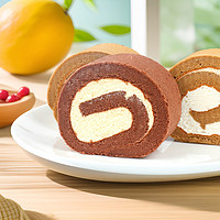 shufuli 舒芙里 瑞士卷夹心蛋糕 混合味糕点心甜点盒子下午茶奶油夹心毛巾卷蛋糕 72g 10个 原味+巧克力混合