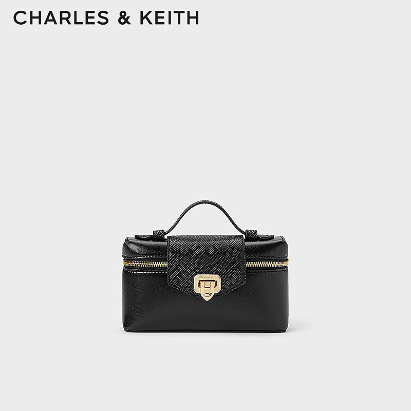 CHARLES&KEITH24夏新品手提方盒化妆包斜挎小方包女CK2-50782376  S