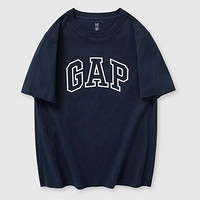 Gap 蓋璞 男女童2024夏季純棉字母logo短袖T恤寬松兒童裝上衣564493