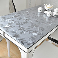多沃 加厚pvc餐桌布防水防油耐高溫免洗茶幾墊塑料桌布透明磨砂水晶板