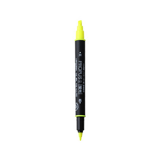 uni 三菱铅笔 PUS-101T 双头荧光笔 黄色 单支装