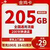 中國聯通 金雞卡  20年29元月租（205G通用流量+200分鐘通話）激活送10元紅包