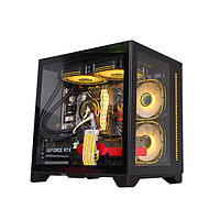 玩嘉 律动MINIl黑色 MATX台式机电脑水冷机箱(顶240水冷/4x120 风扇位/钢化玻璃侧板/USB3.0)