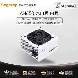 Segotep 鑫谷 650W电源台式机电源（80plus白牌/双CPU供电/主动式PFC）  AN650W 冰山版 白牌 电源