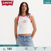 Levi's李维斯24春季女士针织工字背心甜辣潮酷 白色 A5063-0011 S