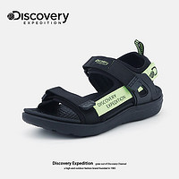 DISCOVERY EXPEDITION男童凉鞋露趾透气轻便软底防滑中大童凉拖2024夏季男孩沙滩鞋 战士绿(凉鞋) 39码鞋内长25.1