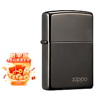 ZIPPO 之寶 美國進口 之寶（zippo） 防風煤油打火機不含油  24756ZL 黑炫商標 品牌直供原裝正版