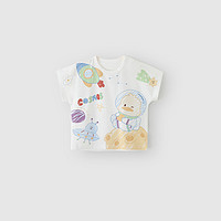 BALIPIG 巴厘小猪 婴儿短袖T恤夏季薄款儿童超萌可爱男童衣 太空鸭子 90cm