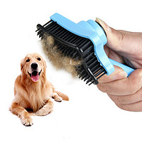 憨憨寵 狗梳子貓梳子擼毛擼貓手套 洗澡刷指甲剪脫毛洗護美容寵物用品 糖果針梳藍色