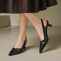 ST&SAT; 星期六 2024新款尖頭涼鞋女夏配裙子輕便涼鞋女士