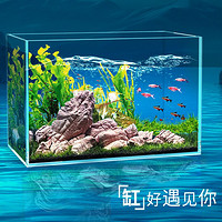 SUNSUN 森森 超白玻璃魚缸桌面客廳小型生態金魚缸養魚水草缸