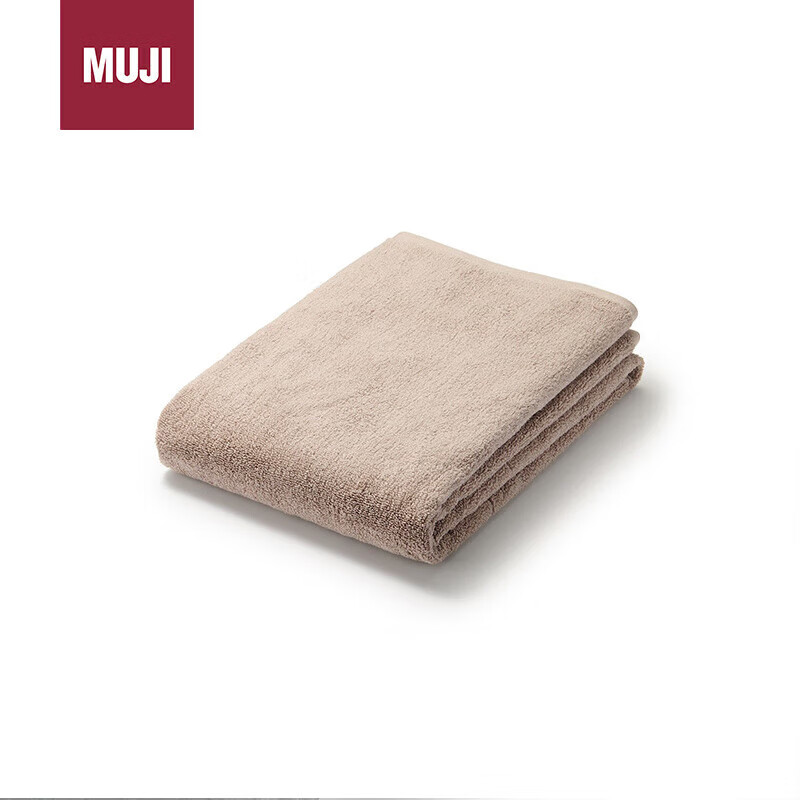 MUJI棉绒柔软浴巾 粉米色 70×140cm