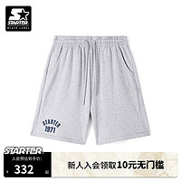 STARTER|美式针织短裤2024年夏季男女运动休闲跑步宽松透气街头 灰色 M