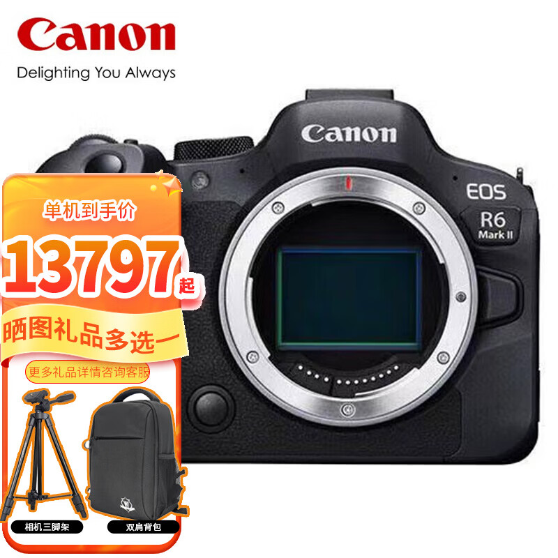 GLAD 佳能 Canon）R6二代相机 全画幅微单vlog相机4K拍摄数码相机R6二代拆单机身 标配