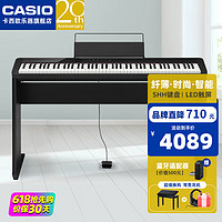 CASIO 卡西歐 電鋼琴便攜PX-S1100/PXS3100重錘88鍵智能觸屏火星紅成人專業考級 PXS1100黑+原裝木架