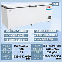 雪花SNOWFLK 冰柜 商用冷藏冷冻保鲜柜 -40°超低温冰柜卧式商用冷柜DW-45W850 -40度850升DW-45W850