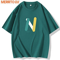 MERRTO 邁途 速干印花T恤男夏季新款短袖F MT-073-綠色 2XL-(140-160斤)