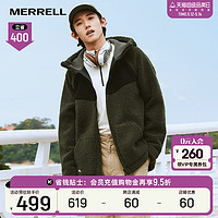 MERRELL 迈乐 两穿羊羔绒外套男女泰迪绒棉服保暖户外运动上衣情侣