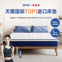 ZPGF 藍色記憶棉盒子天然乳膠床墊席夢思壓縮家用獨立彈簧20CM加厚軟墊