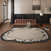 BULULOM 布魯羅曼 復古地毯客廳2024新款臥室床邊不規則異形沙發茶幾高級仿羊絨地墊